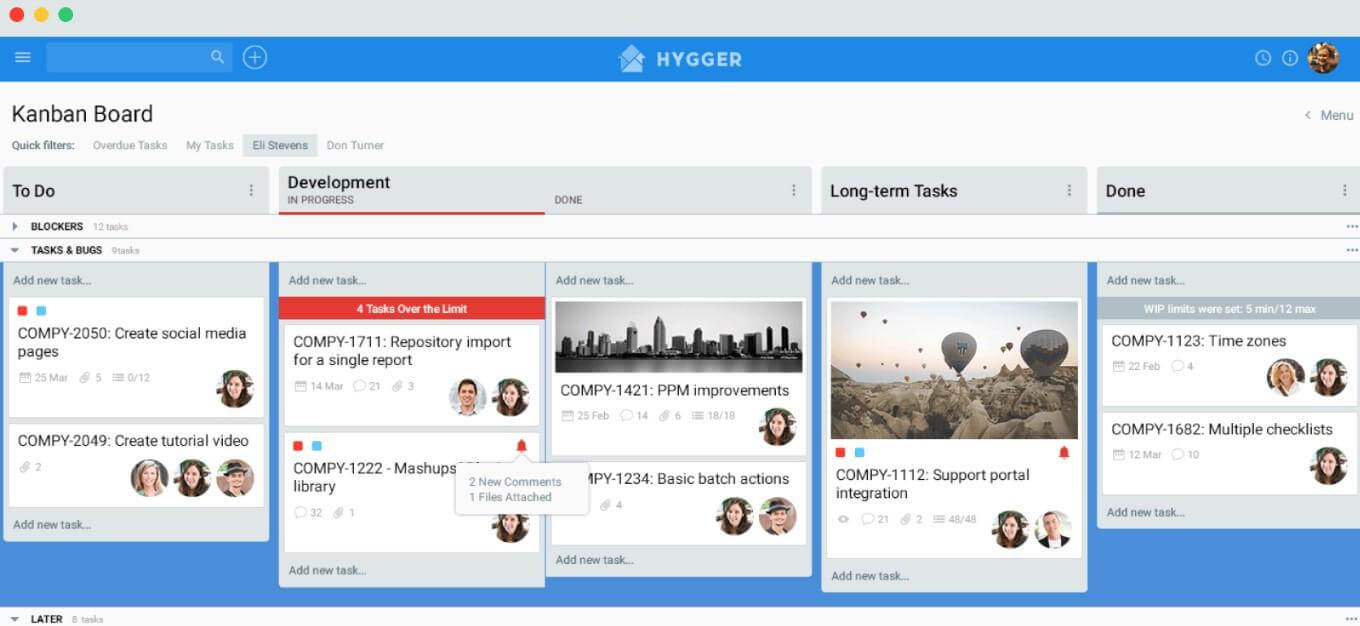 WIP limits on Hygger boards