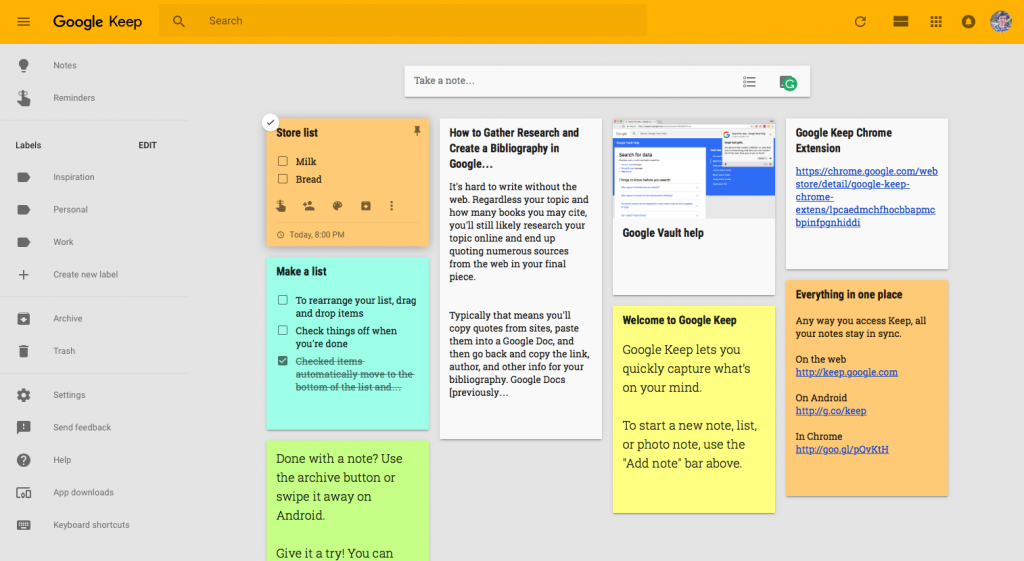 google notes for mac